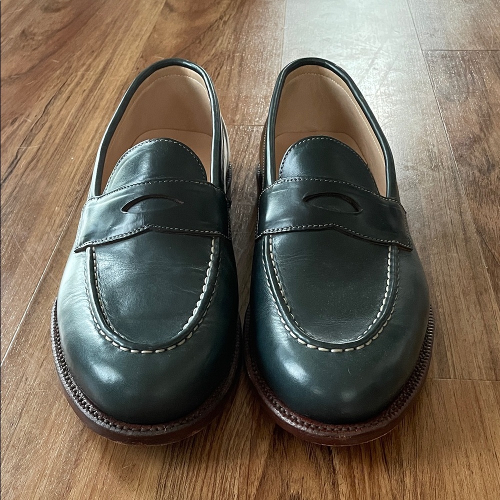 Grant Stone Men’s Traveler Penny Loafers | Navy | Size 10D